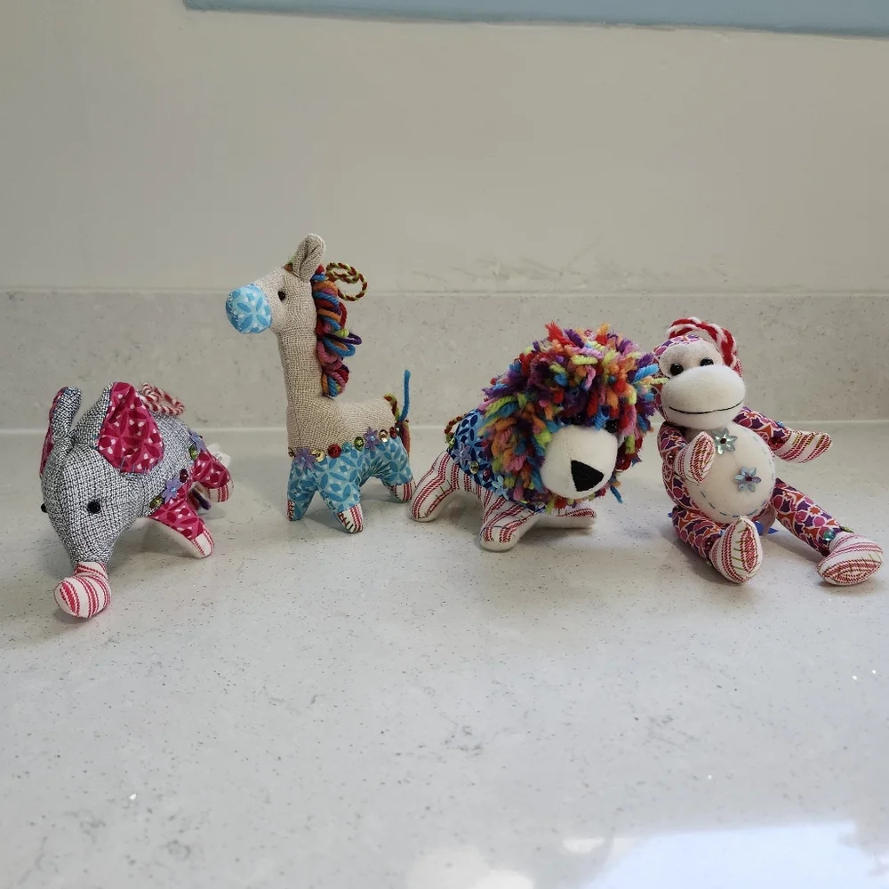 Lot Of 4 Target Bullseye Playground Whimsical Circus Ornaments 2014